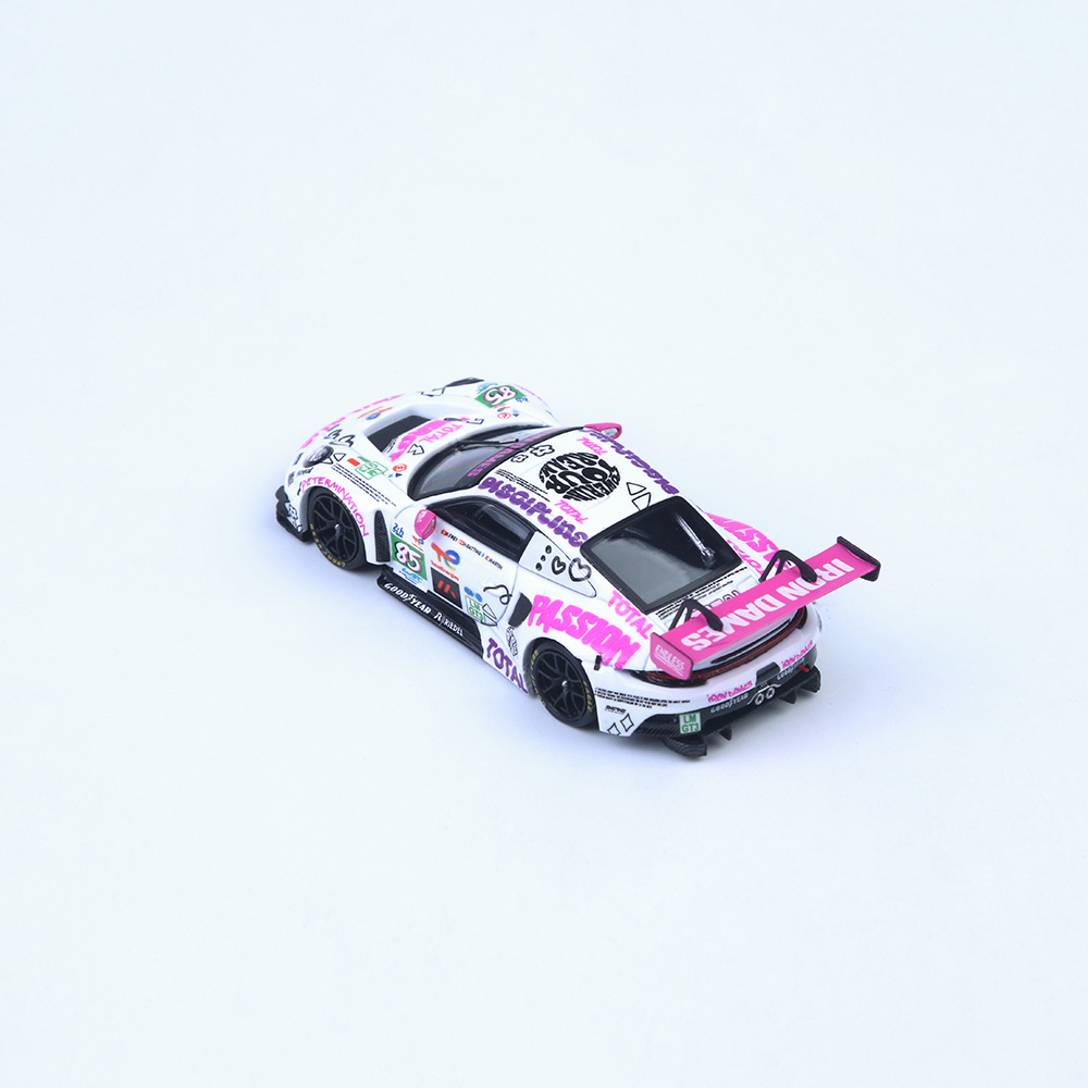 Die Cast Car 1 64 - StarRace 1:64 スポーツカー ダイキャスト合金モデル ピンクホワイト レース仕様