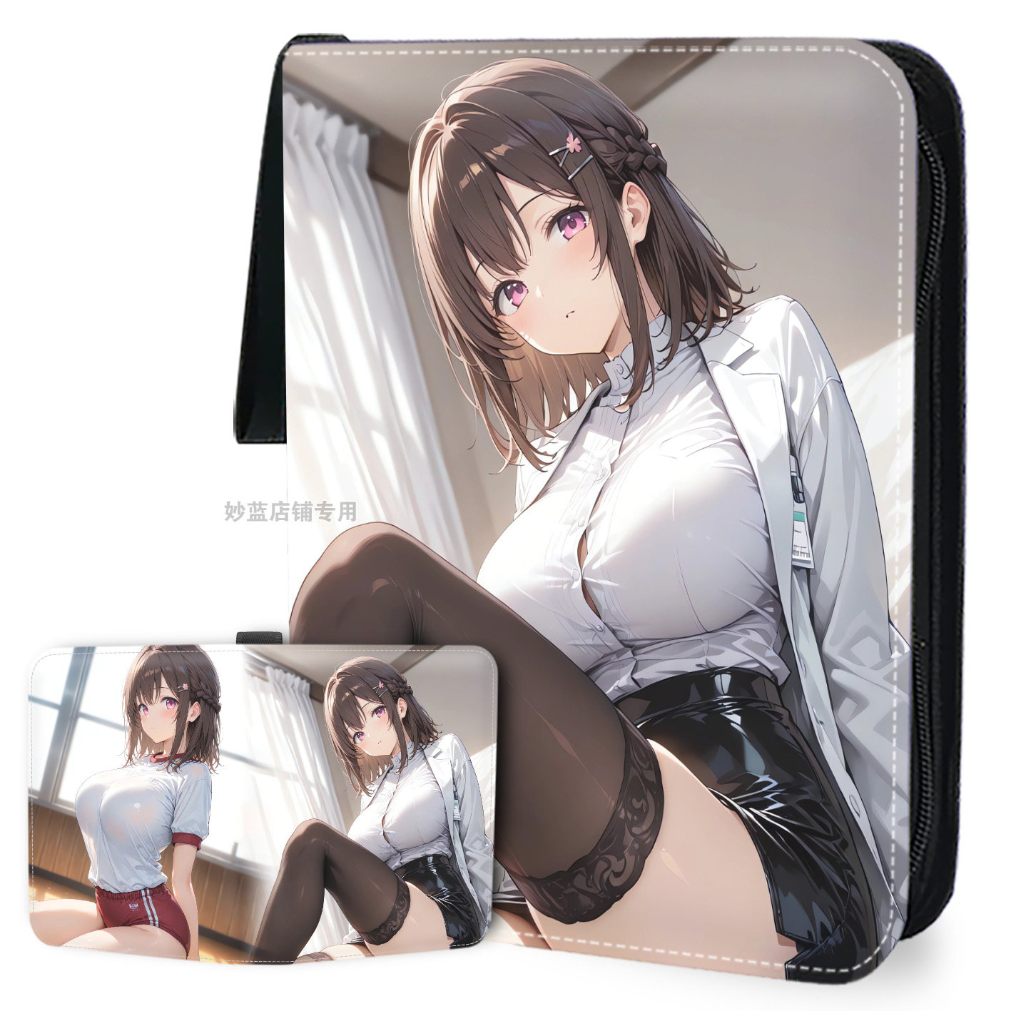 Trading Card Binder - 9ポケットトレーディングカードバインダー、PUカバージッパーカードコレクションアルバム、頑丈な900枚収納サイドローディングカードフォルダーホルダー（ゲームカード用）