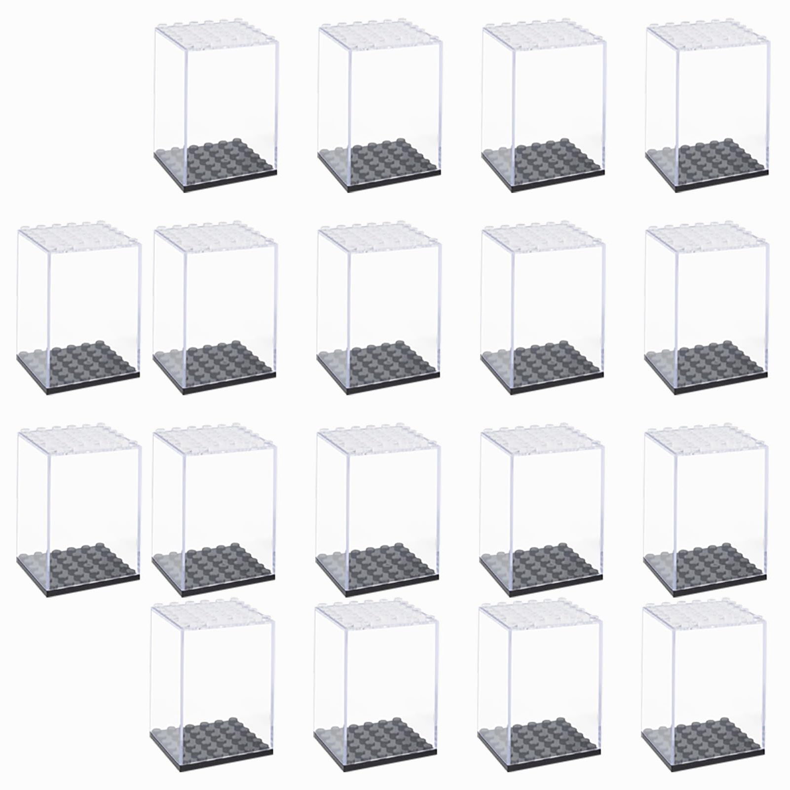 Lego Minifigure Holder - アクリルビルディングブロックディスプレイボックスミニフィギュアアクションフィギュア積み重ね可能な収納ディスプレイケースグッズレゴおもちゃ