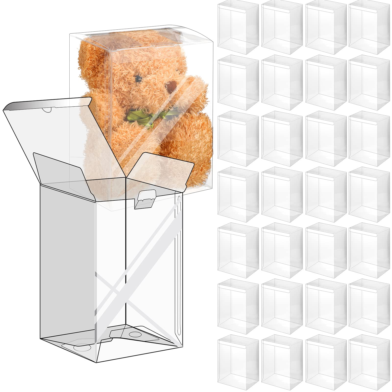 Funko Pop Protector - 保護フィルムとロックタブ付きの頑丈なディスプレイボックス、透明な保護ケース、ファンコポップ用のフィギュアカバー、ビニール収納、4インチ