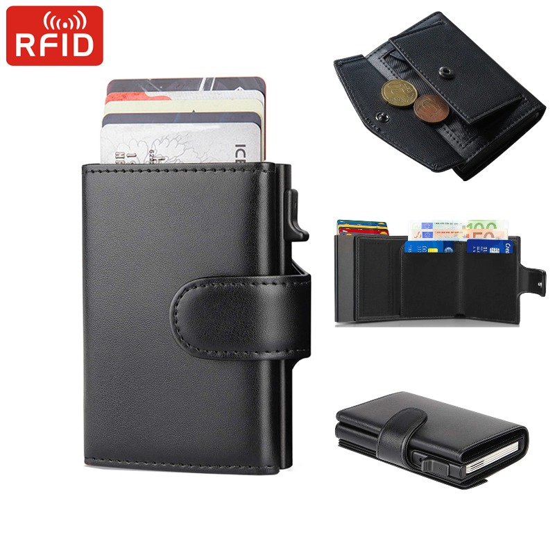 メタル名刺入れ RFIDクレジットカードホルダー ブラック三 - Card Top Loader のレビューと価格