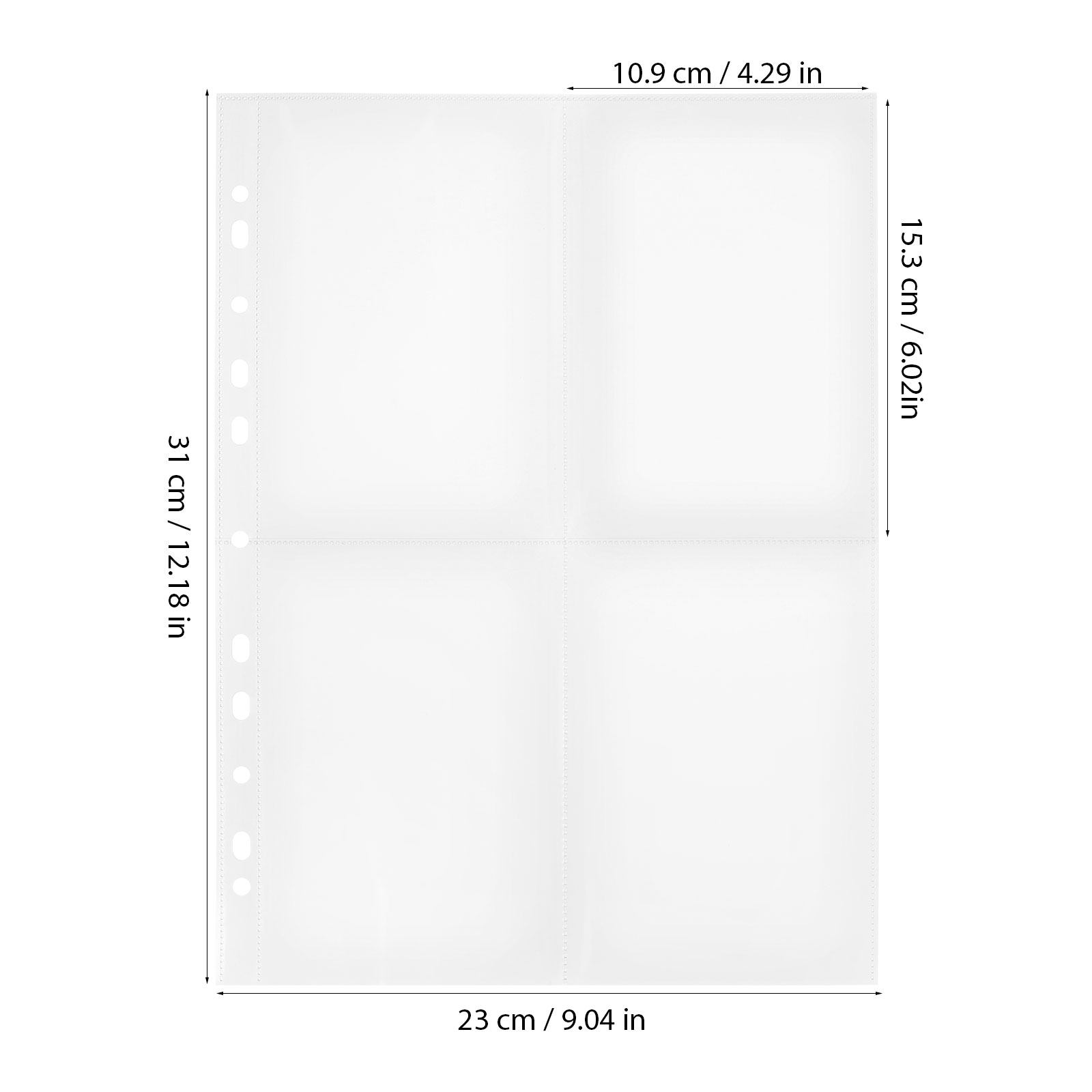 A4クリア両面カードプロテクターシート30枚、4ポケットレイ - Trading Card Binder のレビューと価格