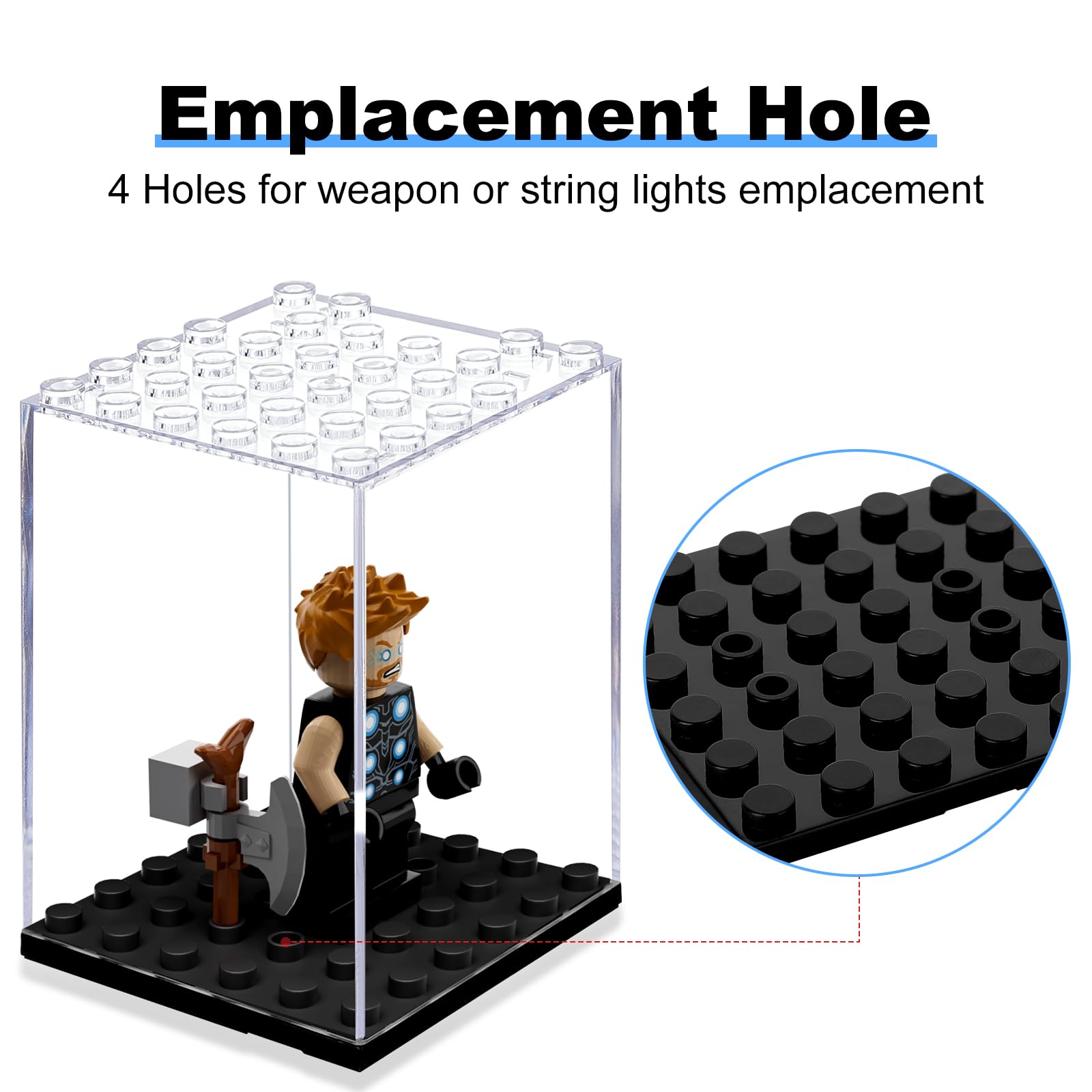 アクリルビルディングブロックディスプレイボックスミニフィギュ - Lego Minifigure Holder のレビューと価格