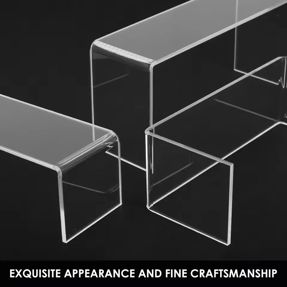 3/6/9/12Pc 透明アクリルディスプレイスタンド化粧品 - Display Risers Set のレビューと価格