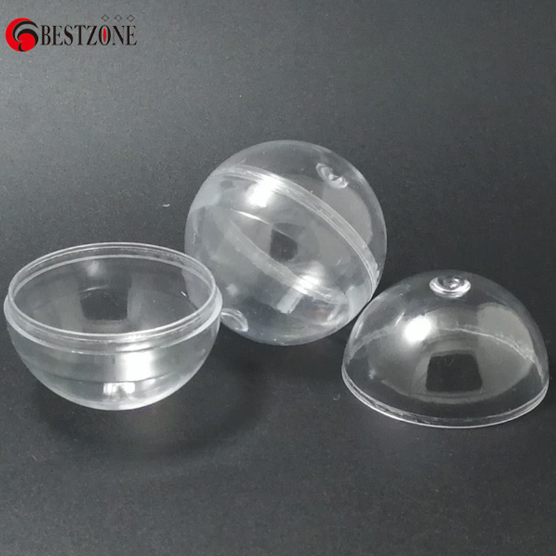 100個/ロット 直径40MM 透明プラスチックPSカプセル - Capsule Toy Gashapon のレビューと価格