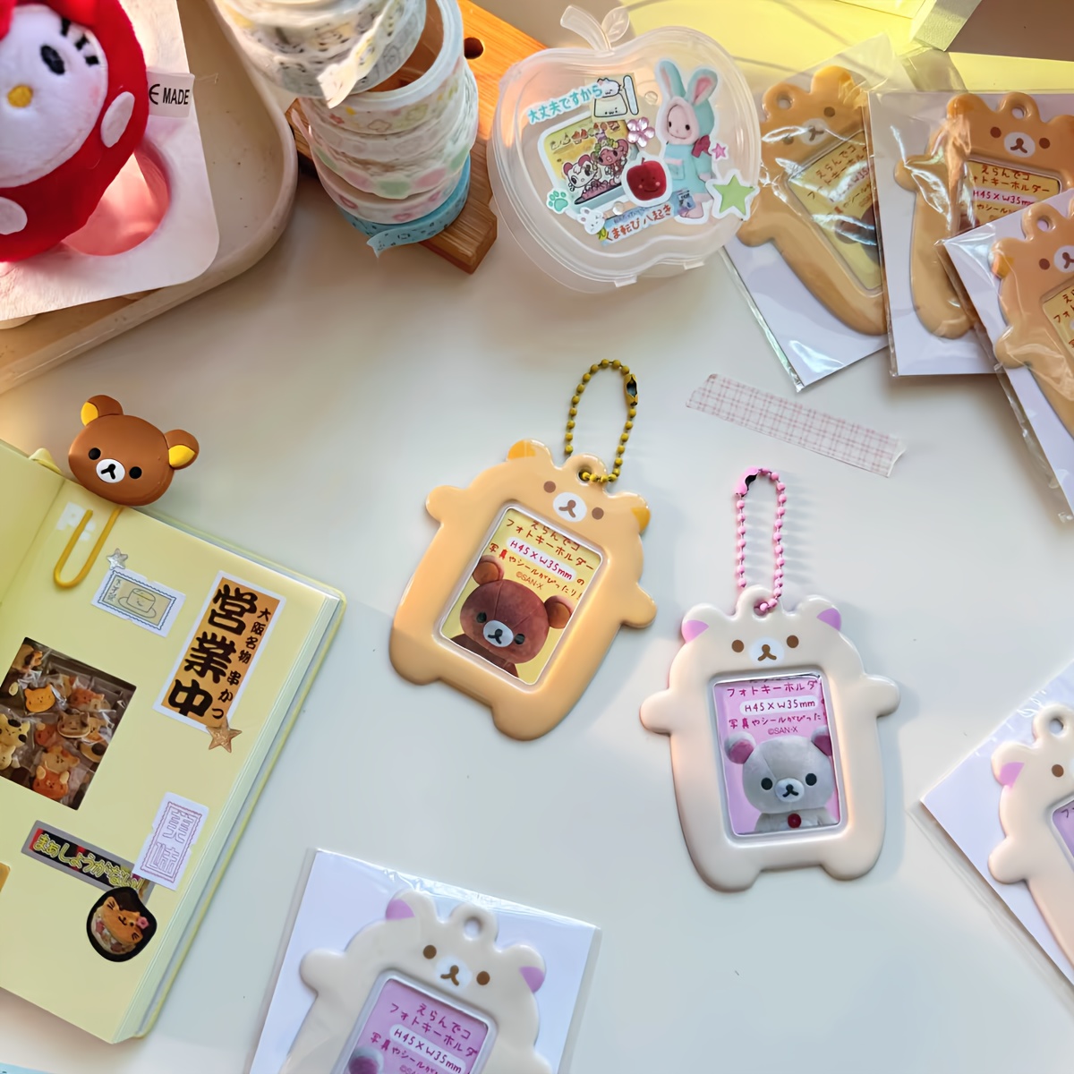 テディベアフォトフレーム 2インチ保護IDケース チェーン付 - Pop Display Shelf のレビューと価格