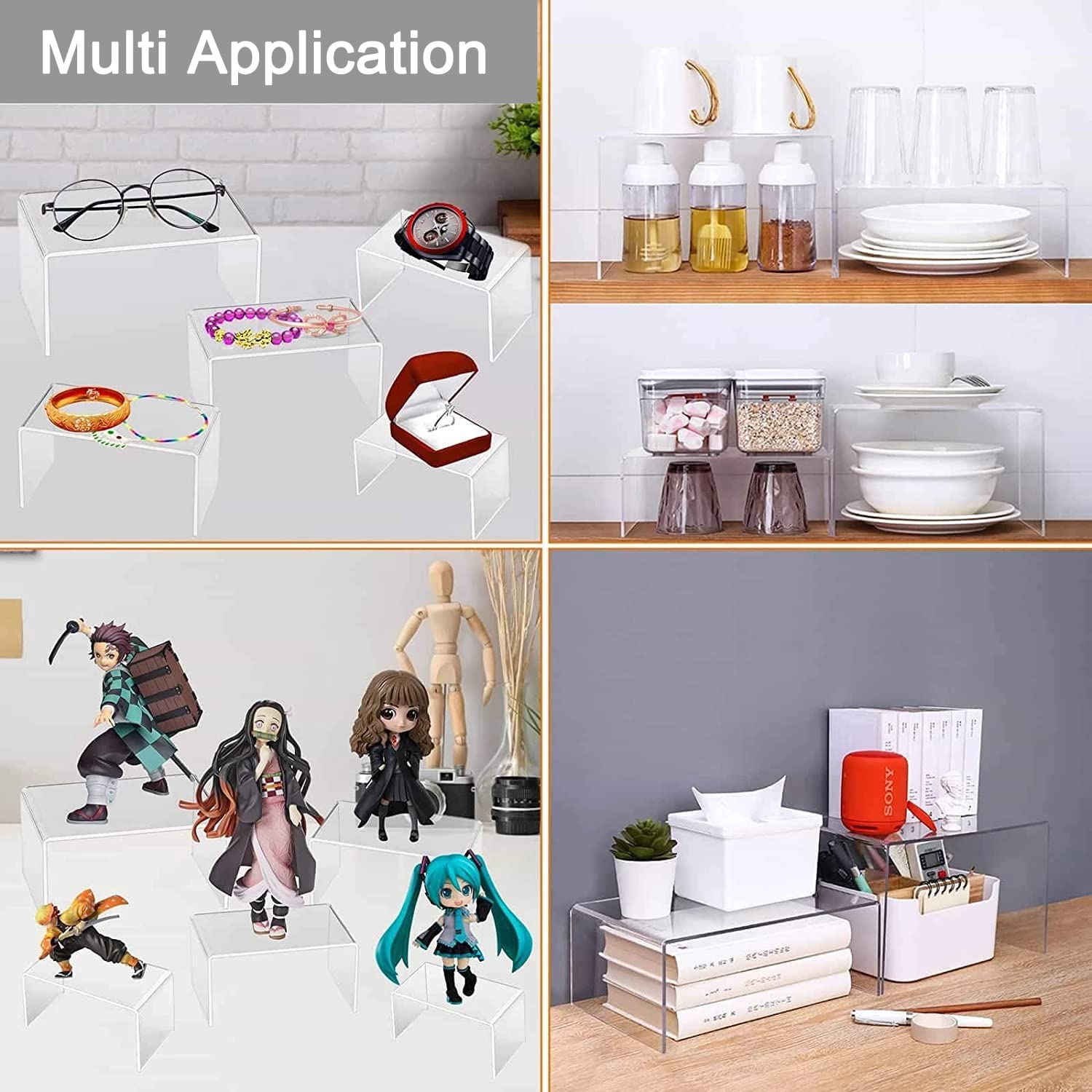 U 字型アクリルディスプレイライザー棚 15 サイズジュエリ - Pop Display Shelf のレビューと価格