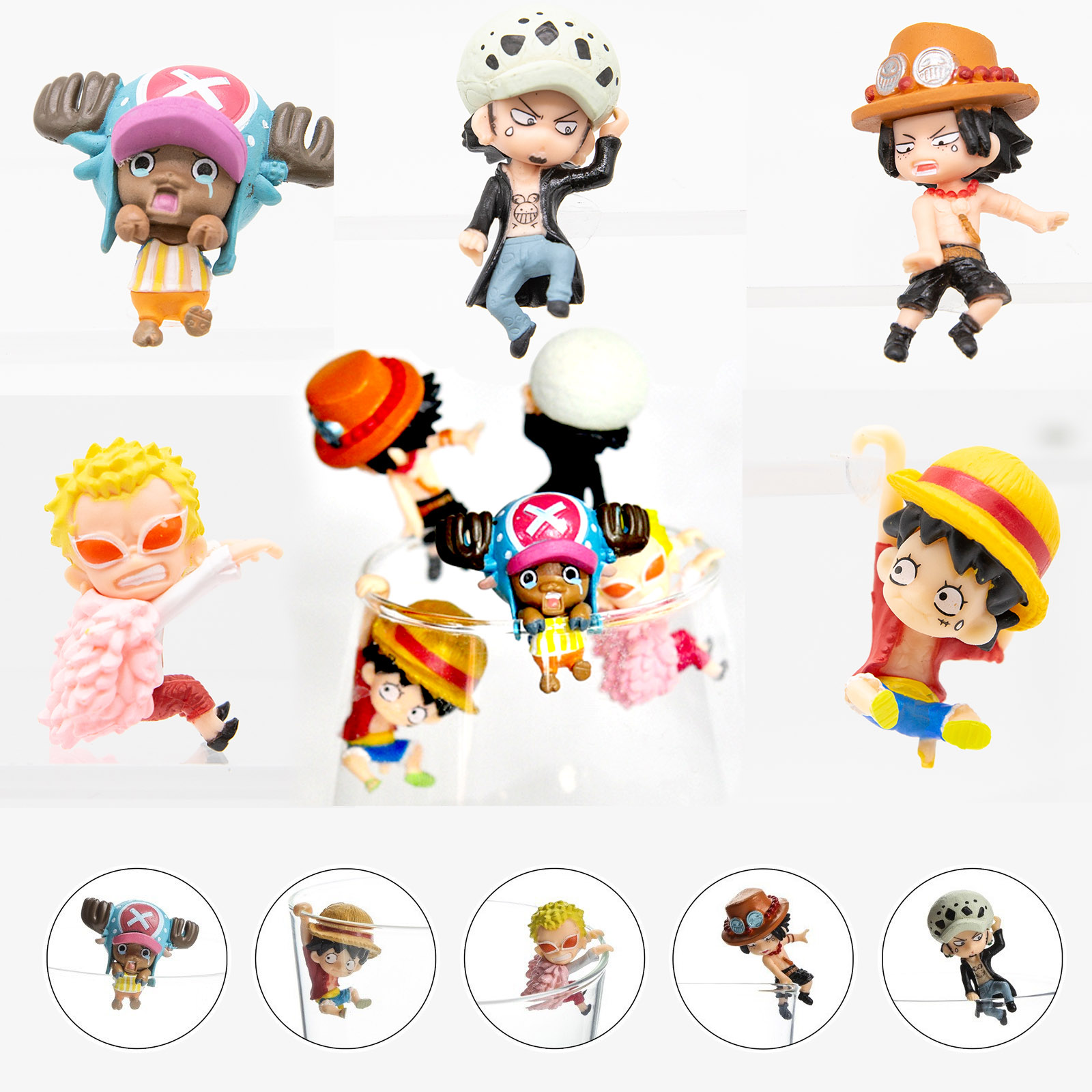 本物のワンピースガチャポンフィギュア ルフィ ロー エース  - Capsule Toy Gashapon のレビューと価格
