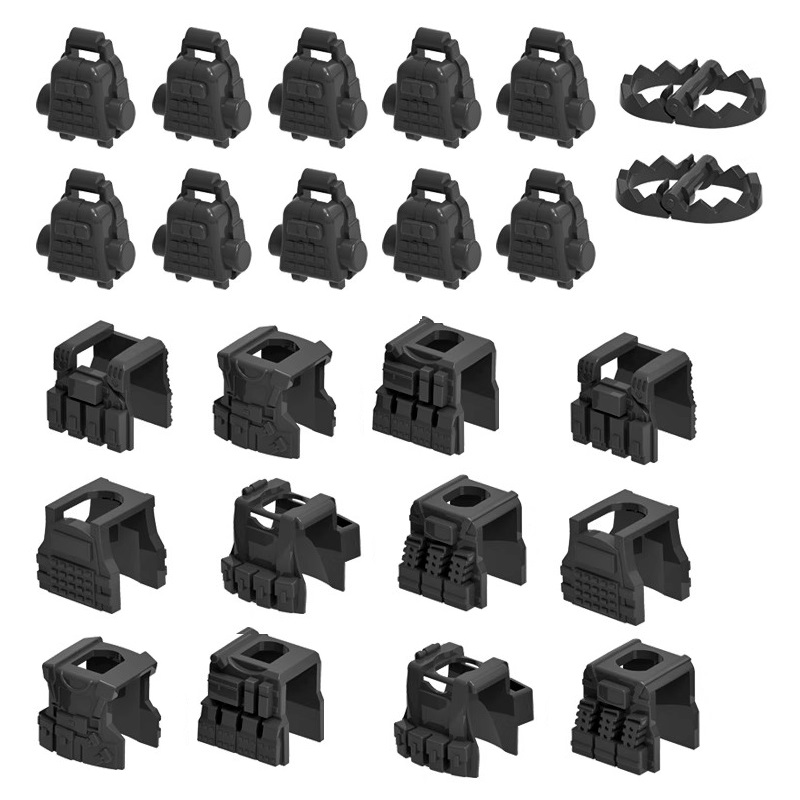 MOC 軍事鎧タクティカルベスト Sest 胸当て兵士ミニア - Lego Minifigure Holder のレビューと価格